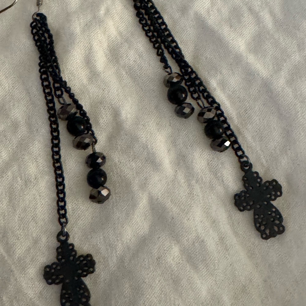 Cross Dangle Earrings
